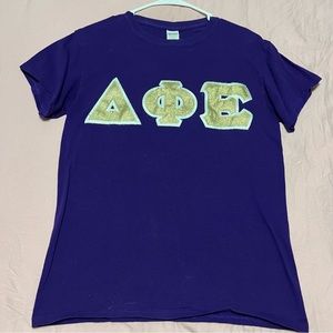 DELTA PHI EPSILON STITCHED LETTERS TSHIRT